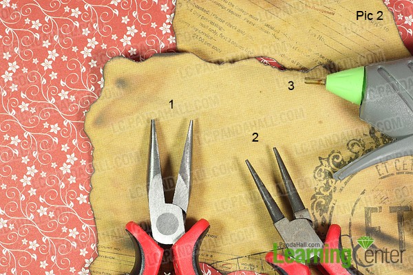 tools for making bouquet of flower pendant necklace:
