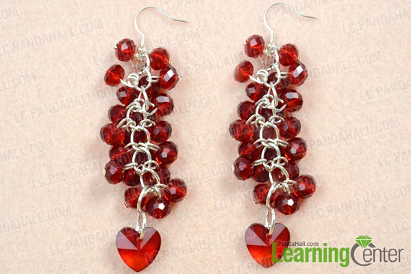 finish how to make cluster drop earrings