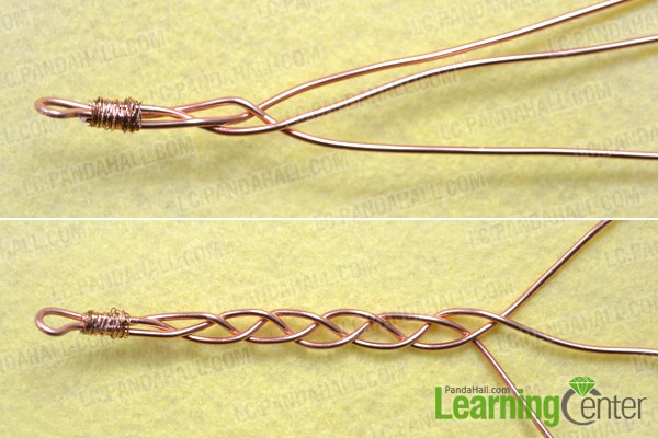 Weave the braided wire bracelet