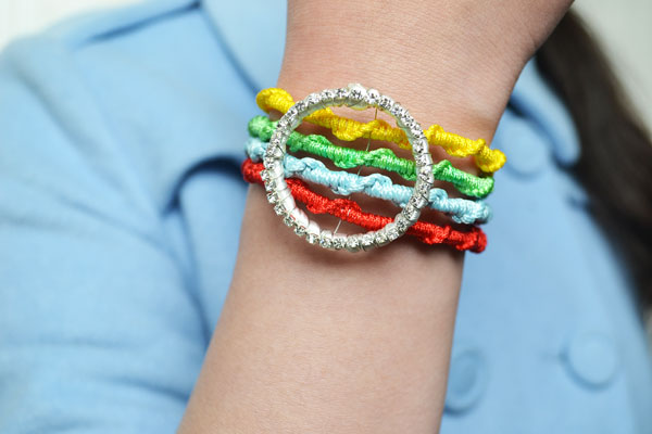  final look of the four strand woven bracelet
