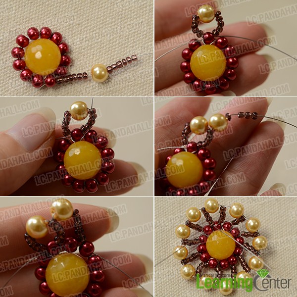 make the middle bead flower