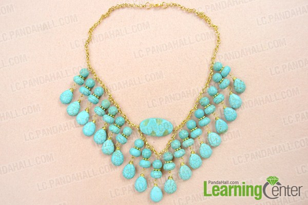 finish diy turquoise necklace 