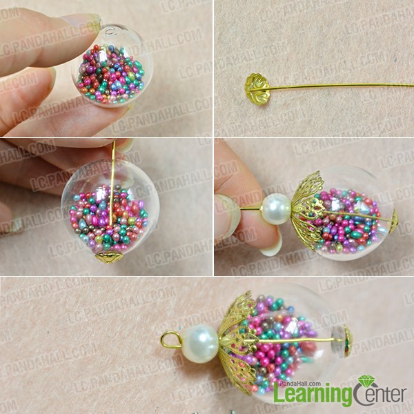 make the glass bead pendant necklace