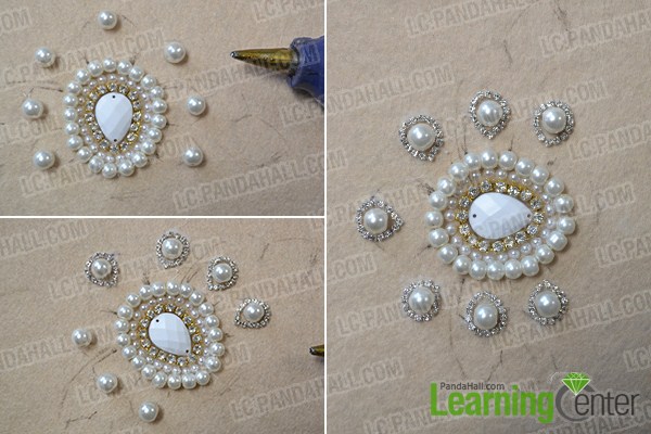 make a triangle-shaped bead pattern 