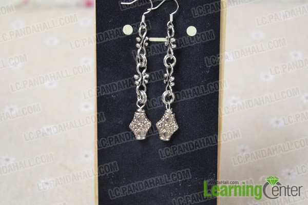 Finally the dangle chain earrings look like this: