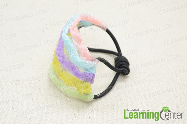 Finally the multi-strand ribbon bracelet looks like: