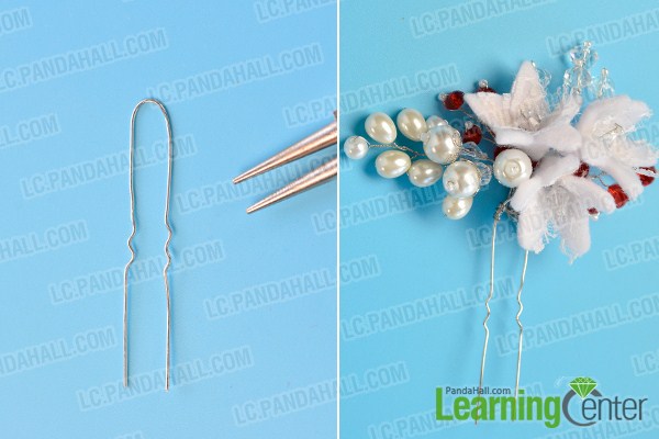 make the rest part of the wedding hair pin 