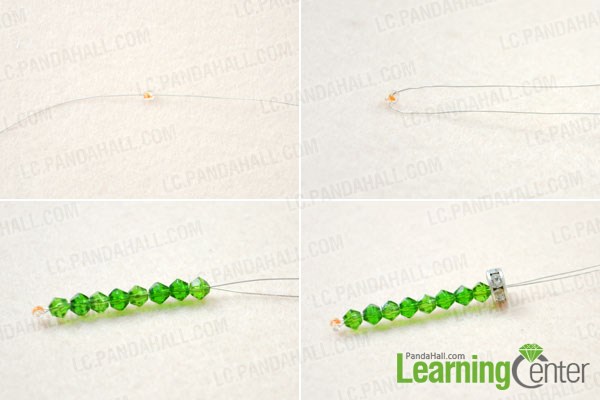Make the body of beaded dragonfly charm