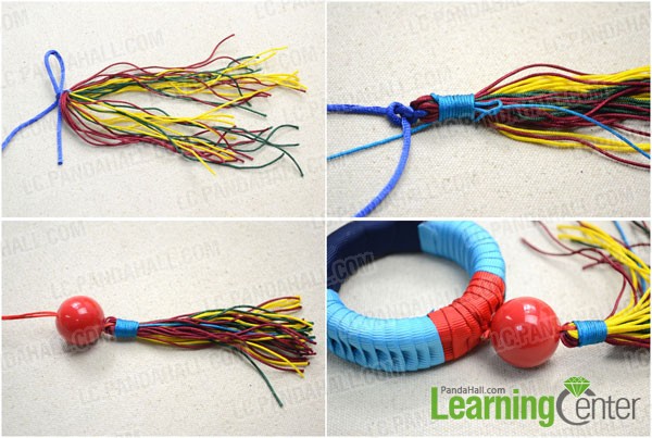 Make a tassel with 1mm nylon thread
