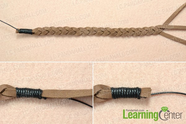 Braid the adjustable cord bracelet