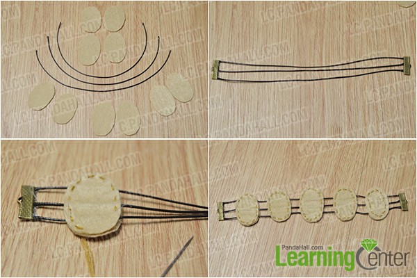 make leather cord bracelet and felt cookies