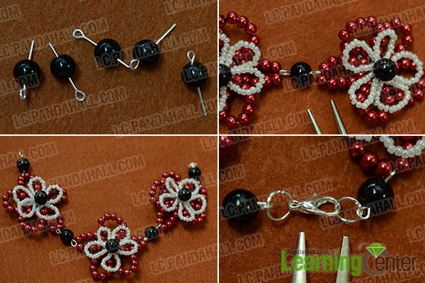 add black beads and combine the flowers together