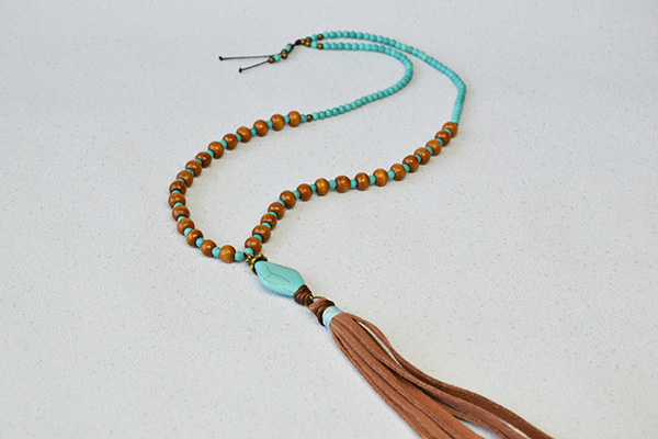 finished boho style necklace: