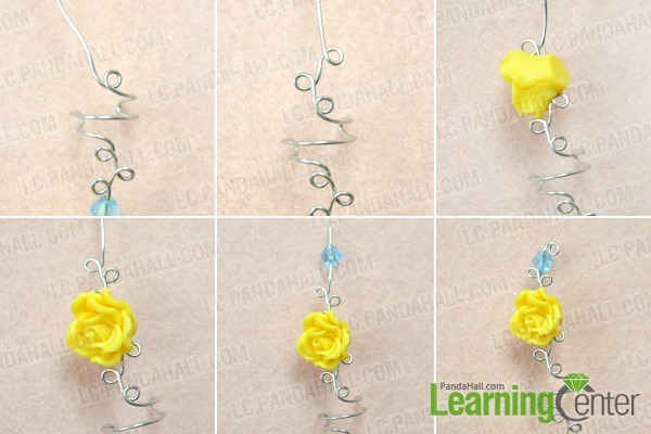 Add beads for making your own flower ear cuff