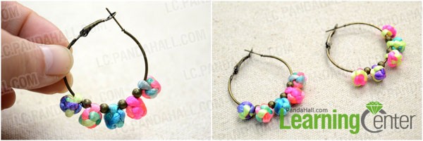 complete the entire pair of nice DIY knot earrings