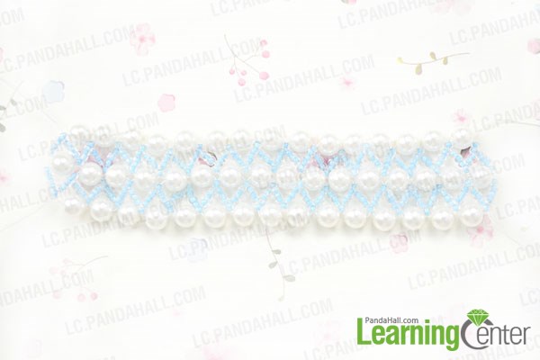 String beads for the pearl wedding cuff bracelet
