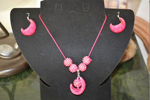  hot pink jewelry set