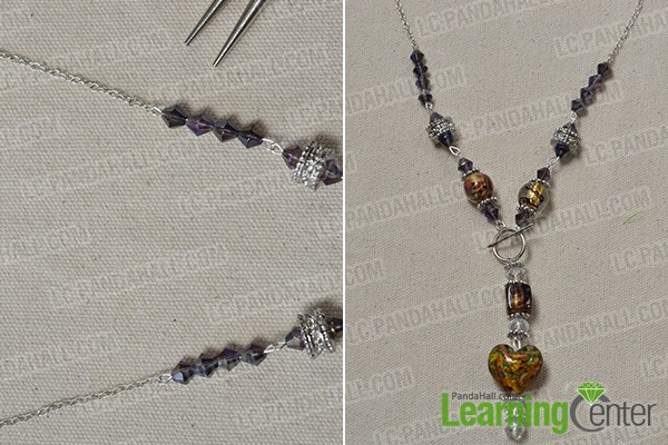 make the rest part of the long heart pendant necklace