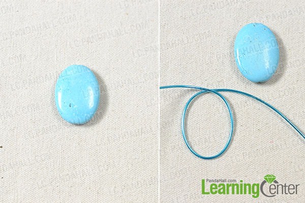 make the main part for the necklace with turquoise pendant 