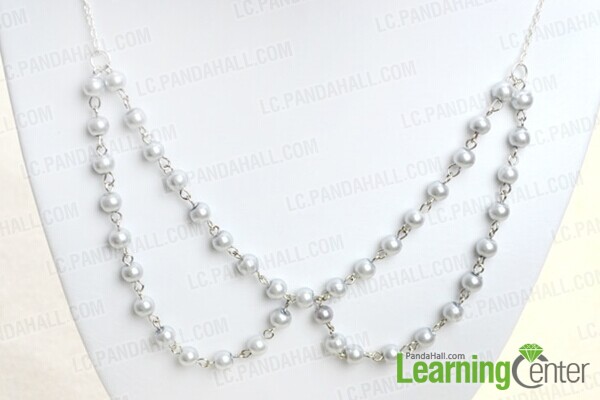 DIY pearl collar necklace