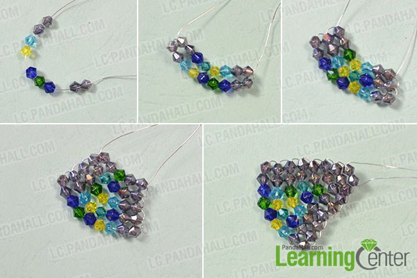 make the second part of the wing of the beaded butterfly