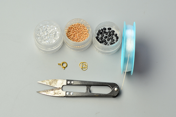 Supplies you’ll need in making the DIY seed bead bracelet
