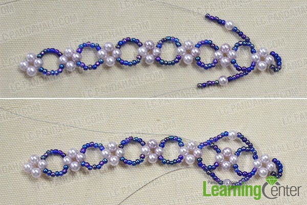 make the out part of the purple flower bracelet1