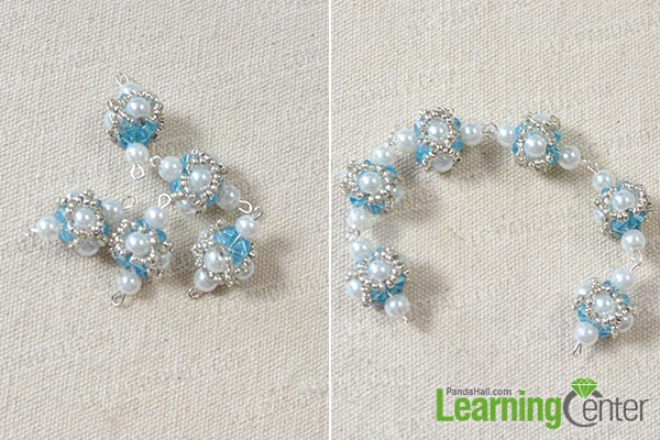 make 5 more bead ball patterns and connect them together 