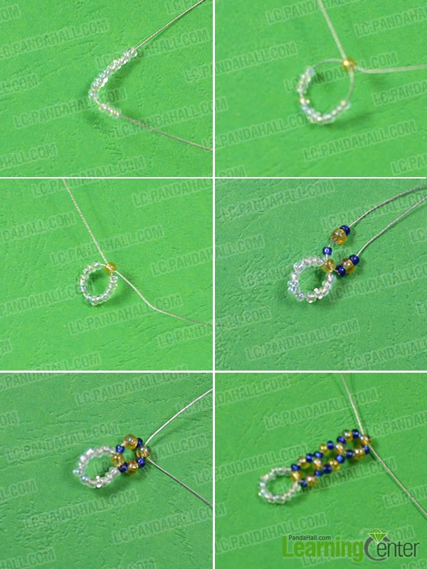 blue glass beads bracelet, you can see the making tutorial from  LC.Pandahall.com