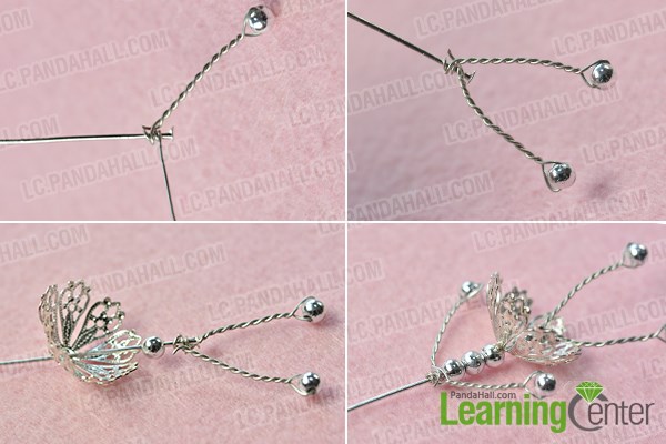 Make the basic part of the lovely pearl doll earrings