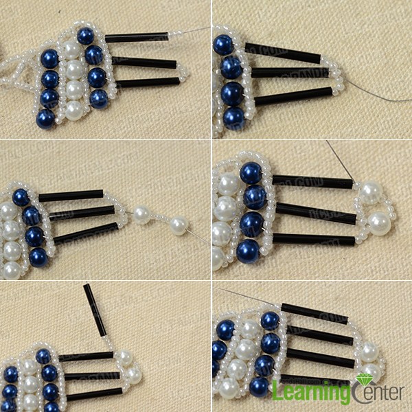make the sixth part of the bead choker necklac