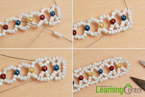 make the third part of the seed beads bracelet