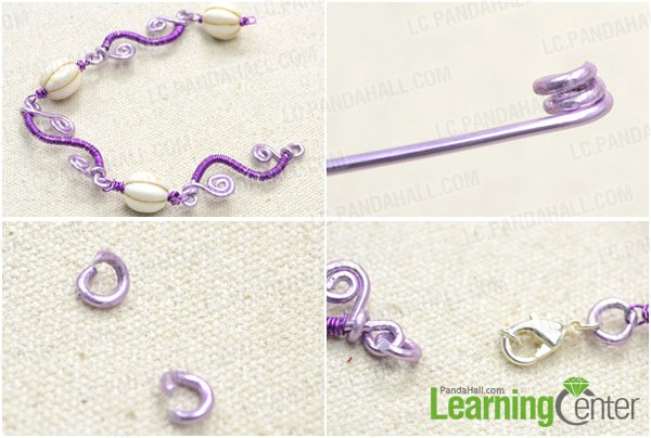 Step 3: Finish the wire wrapped bracelet