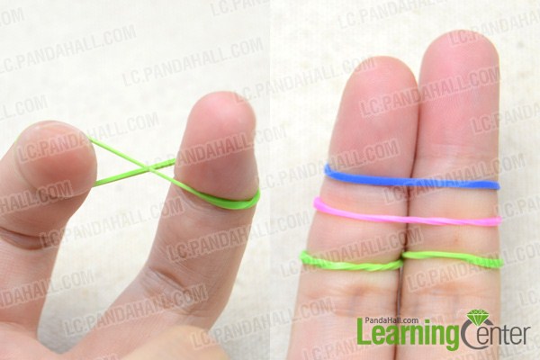 How to make a fishtail loom bracelet step by step