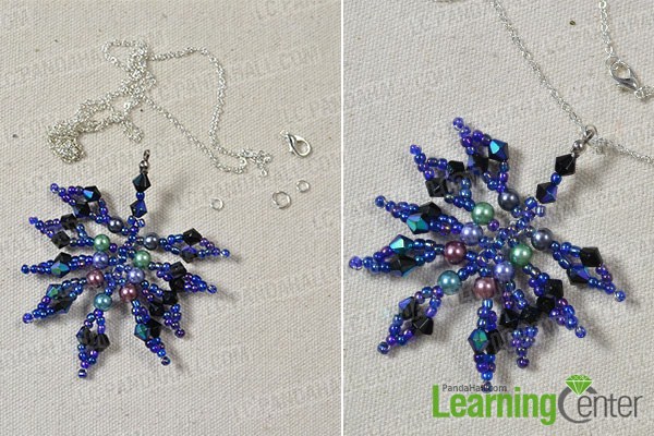 make the rest part for the navy blue leaf pendant necklace2