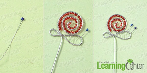 make the rest part of the wire snail bookmark