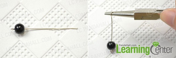 Make drop bead links for the wire chandelier earrings