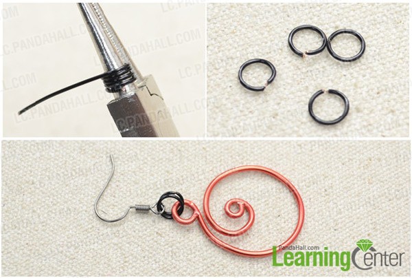Step 2: Finish the spiral wire earrings