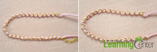 DIY the woven chain for the bracelet