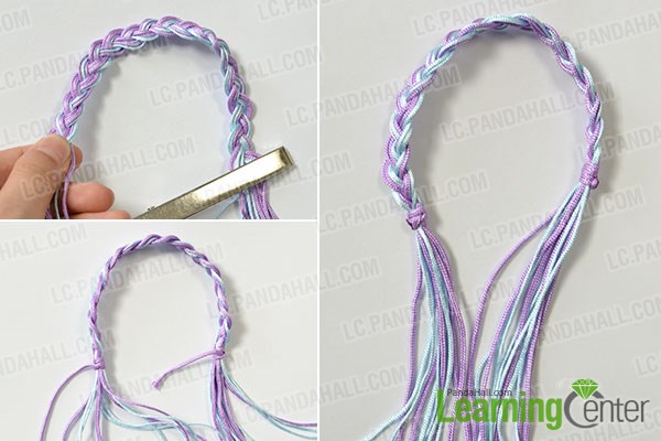 Finish the main pattern of the braided bracelet