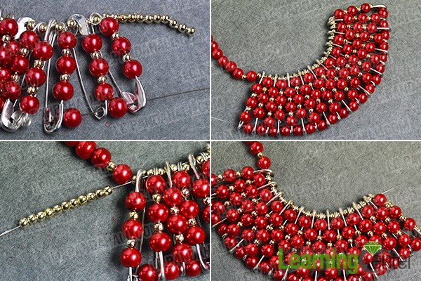 PandaHall DIY Project on How to Make Beaded Red Pearl Necklace for  Christmas- Pandahall.com