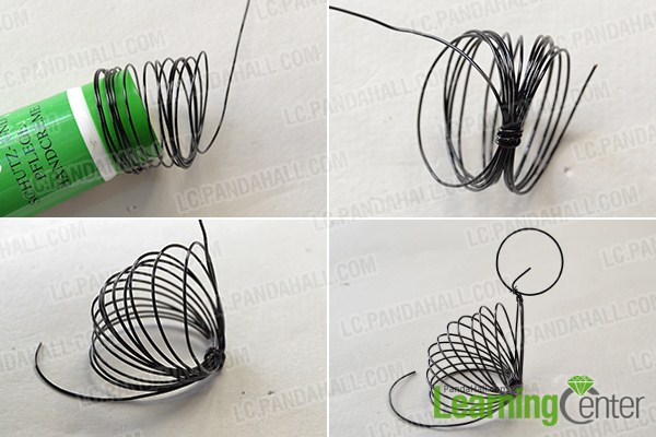 make the main part of the cute black wire wrapped cat craft