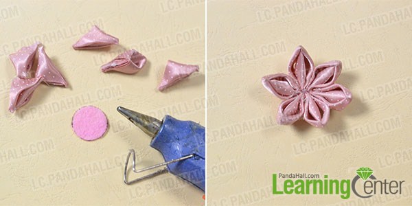 make a pink ribbon flower