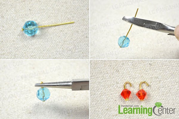 Make the dangle beads for the vintage style drop earrings