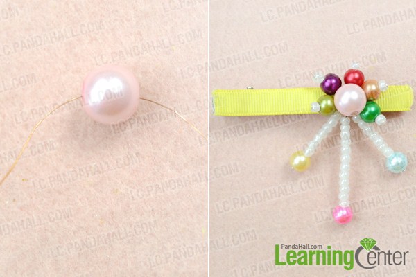 finish making  pearl hair clip