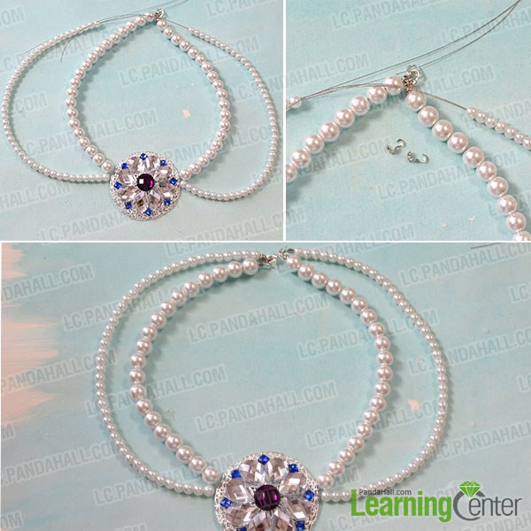 make two white pearl strands