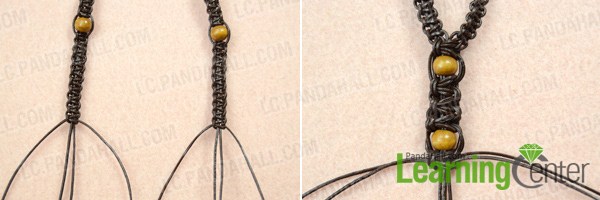 finish how to make a braided leather necklace