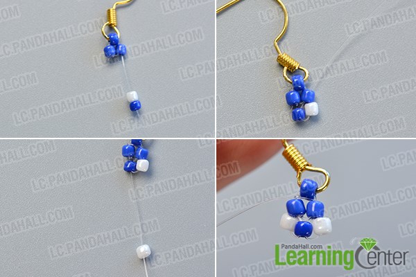 Make the second part of American seed beads earrings