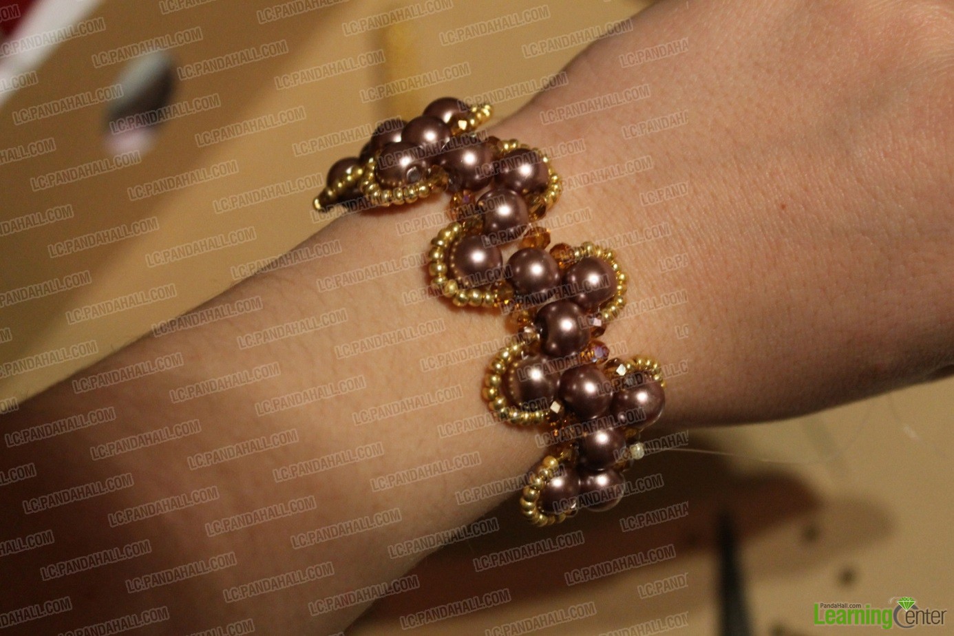 finished beaded snake bracelet