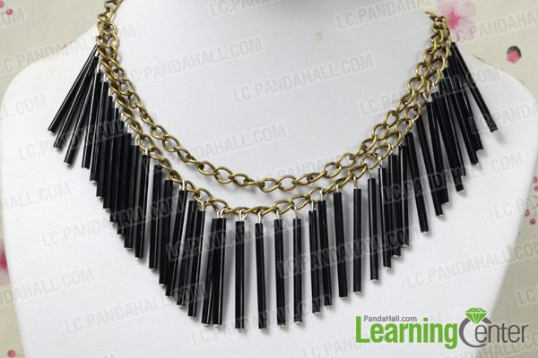 a brand new bugle bead necklace